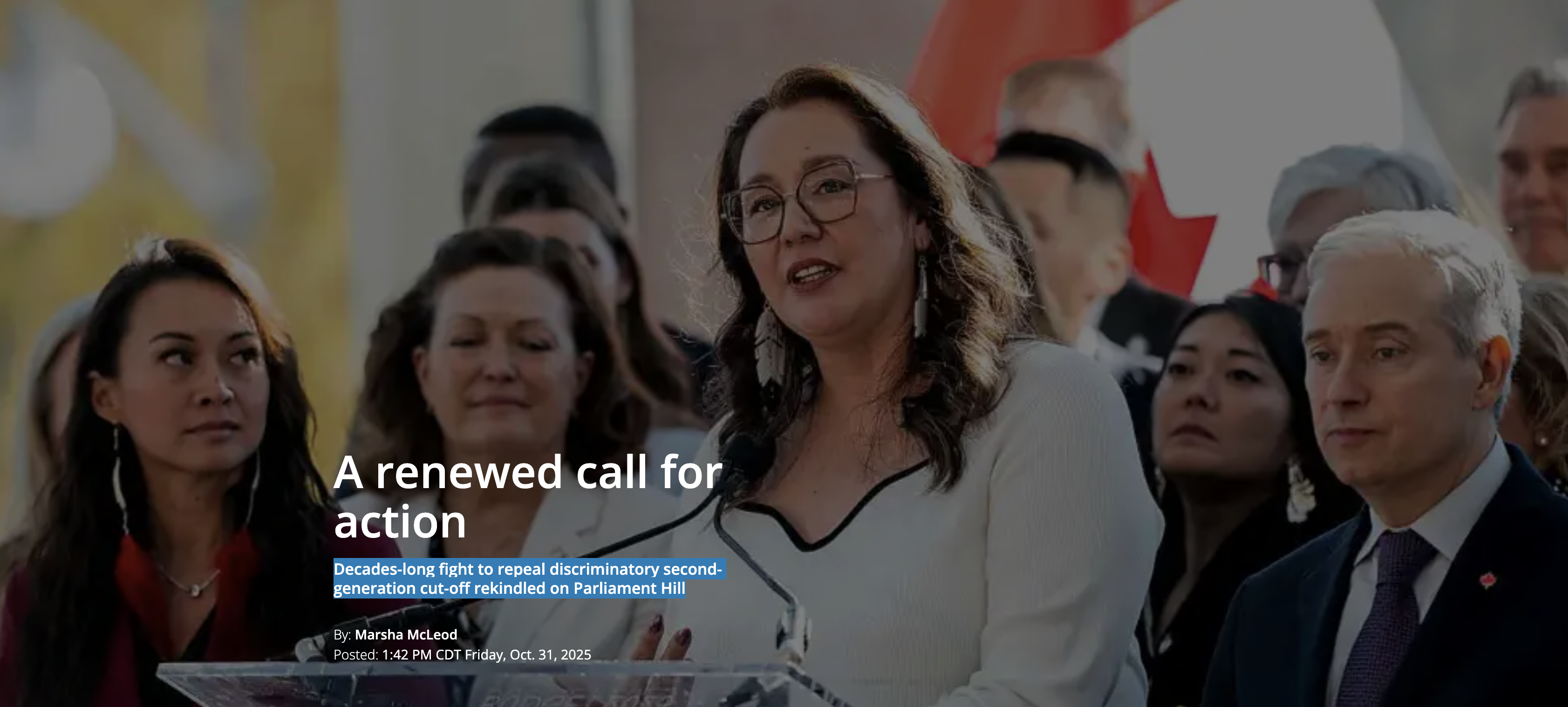 Decades-long fight to repeal discriminatory second-generation cut-off rekindled on Parliament Hill